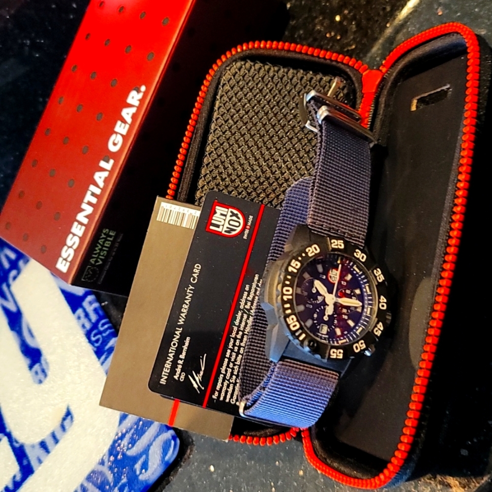 Luminox Navy Seal 45mm Chrono Quartz Blue and White